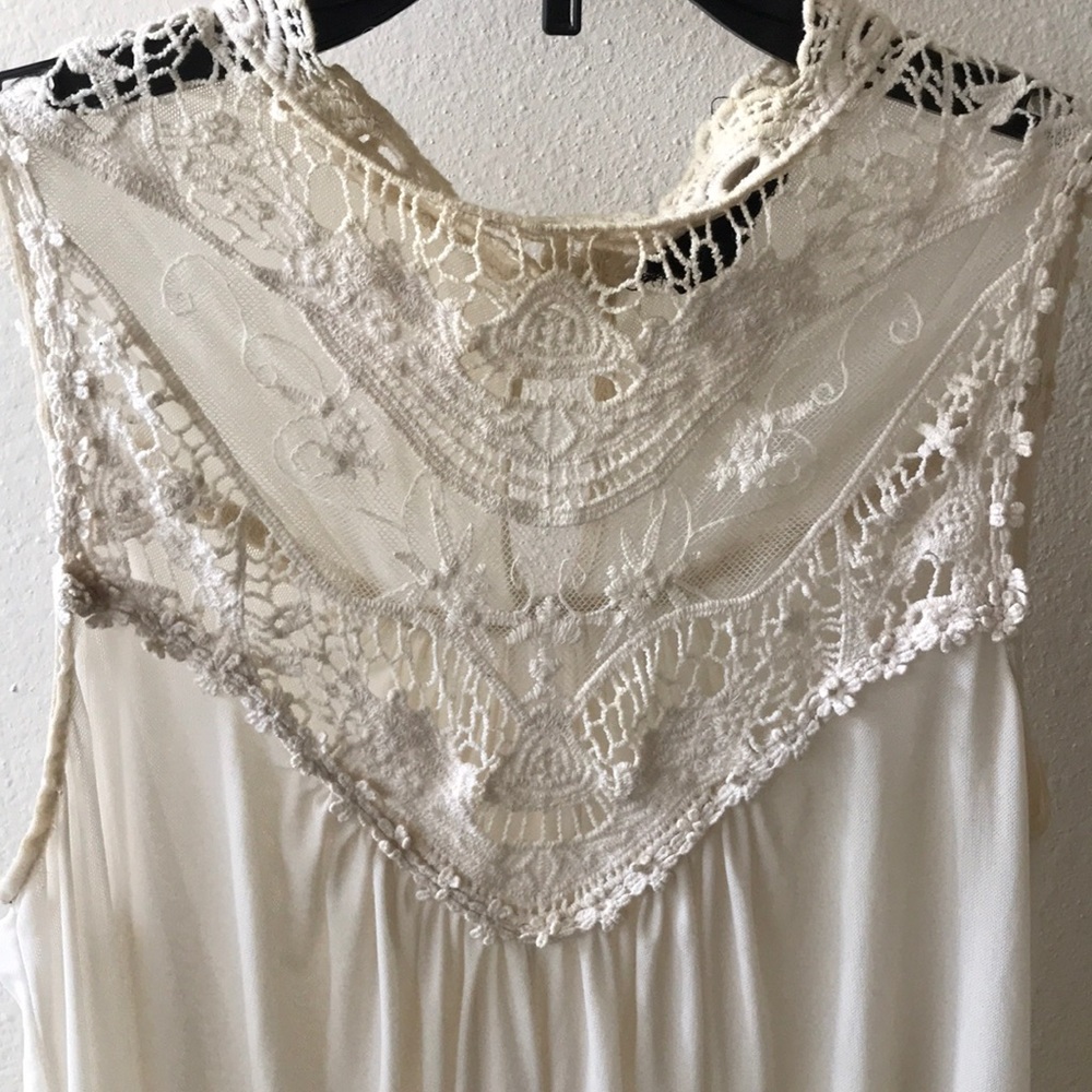 a beautiful lace white top